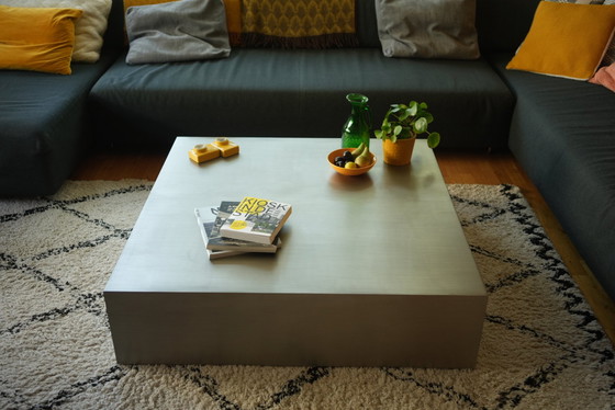 Image 1 of Giani Rosi Brushed Stainless Steel Coffee Table