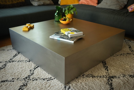 Image 1 of Giani Rosi Brushed Stainless Steel Coffee Table