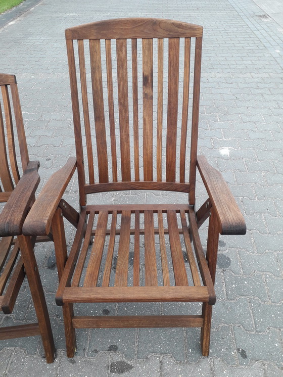 Image 1 of 5 Teak & Garden teak booth chairs, folding