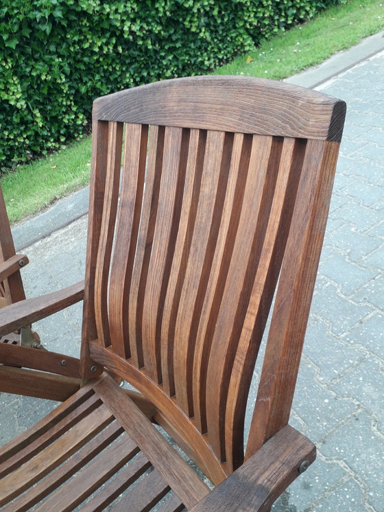 Image 1 of 5 chaises de plage pliantes en teck de Teak & Garden