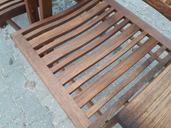 Image 1 of 5 chaises de plage pliantes en teck de Teak & Garden