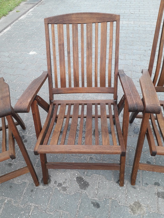 Image 1 of 5 Teak & Garden teak booth chairs, folding