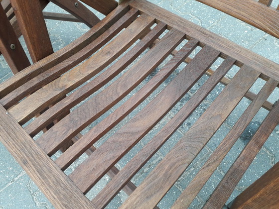 Image 1 of 5 chaises de plage pliantes en teck de Teak & Garden