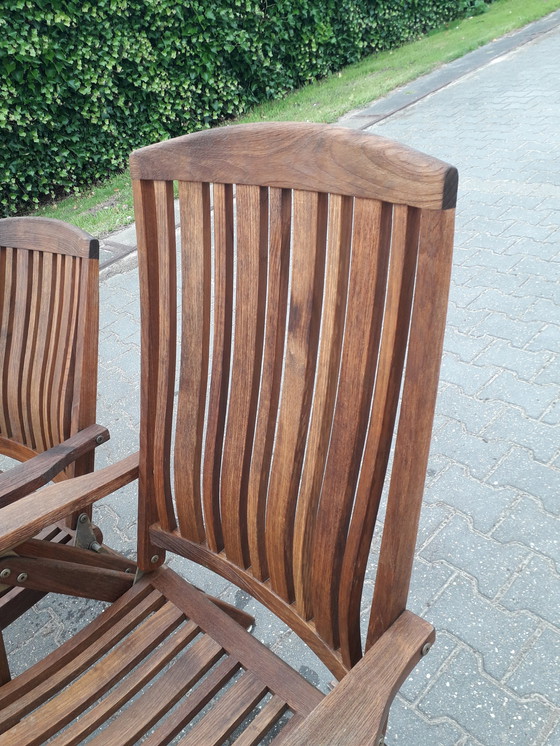 Image 1 of 5 Teak & Garden teak booth chairs, folding