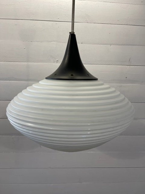 Pendant lamp 1950s by KamenickÃ½ Senov opaline glass