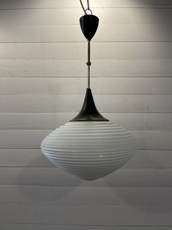 Image 1 of Pendant lamp 1950s by KamenickÃ½ Senov opaline glass