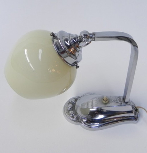 Art deco desk lamp with adjustable shade