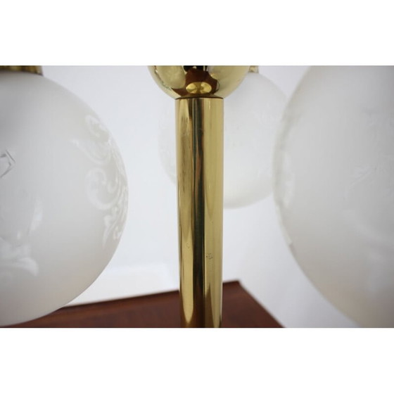 Image 1 of Vintage glass table lamp by Preciosa, Czechoslovakia 1980
