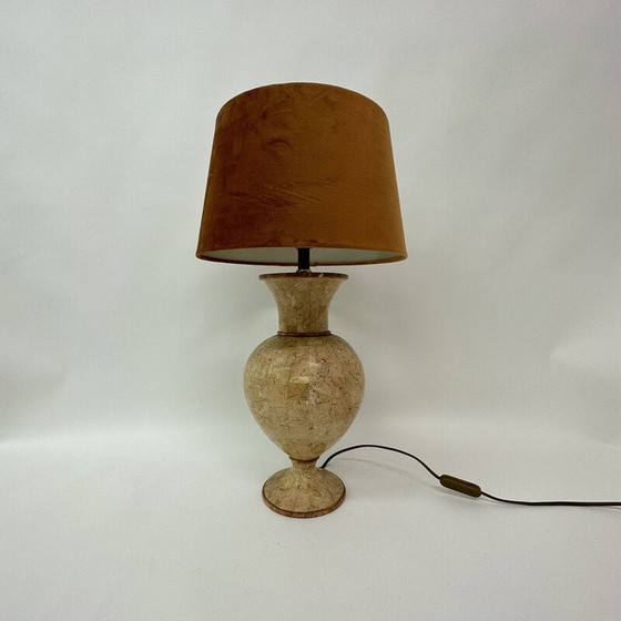 Image 1 of Vintage table lamp in tessellated marble by Maitland Smith, 1970