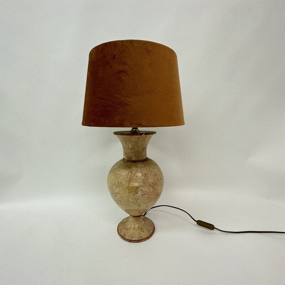 Image 1 of Vintage table lamp in tessellated marble by Maitland Smith, 1970