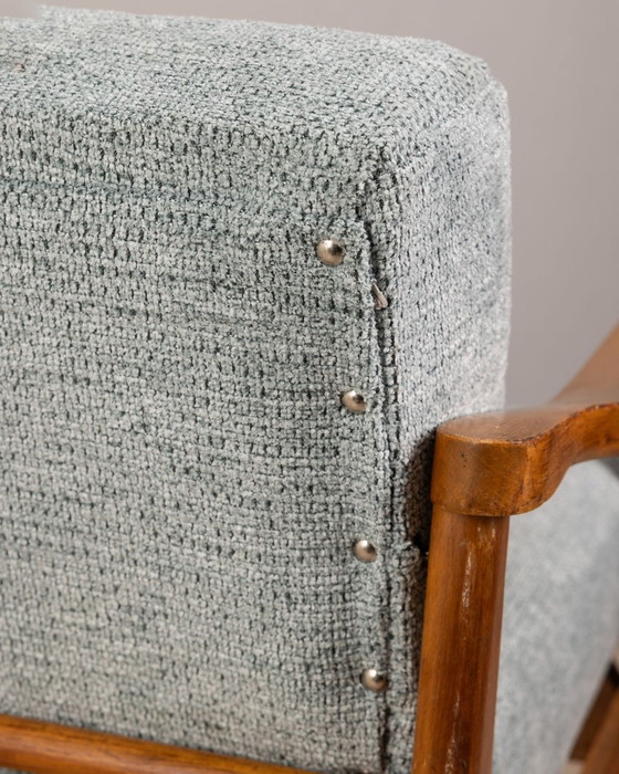 Image 1 of Set di 2 poltrone italiane vintage in tessuto grigio