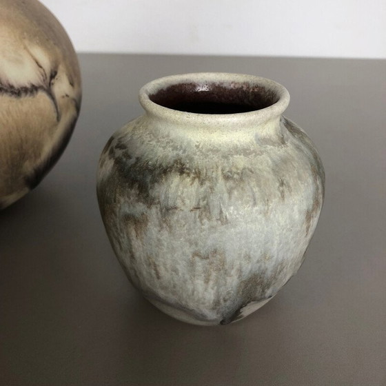 Image 1 of Coppia di vasi vintage in ceramica lavica di Ruscha, Germania, 1960