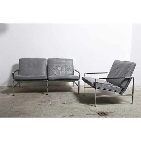 Image 1 of Vintage leather lounge chair FK 6720, Fabricius and Kastholm - 1960s