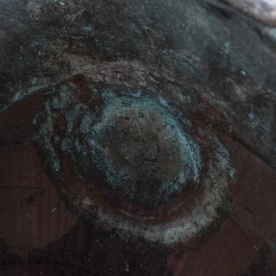 Image 1 of Fioriera d'epoca in legno e cornice in rame, Francia 1920