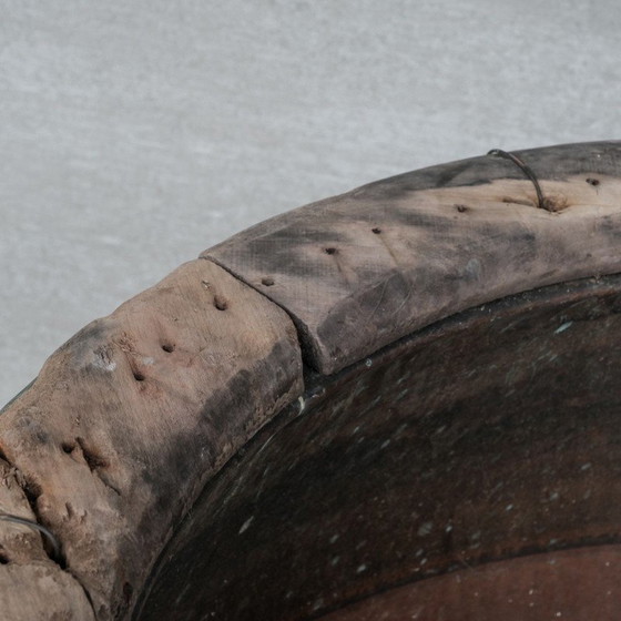 Image 1 of Fioriera d'epoca in legno e cornice in rame, Francia 1920