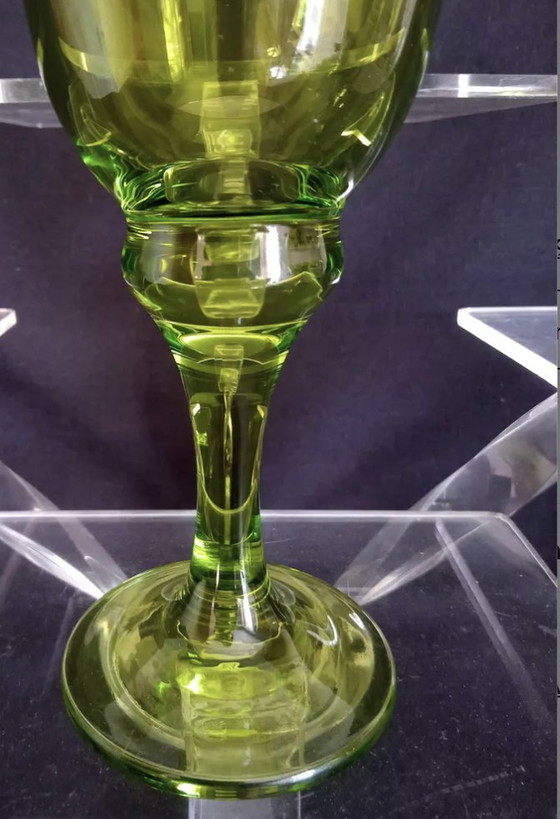 Image 1 of Bormioli Rocco - Set Of 12 Green Wine Glasses