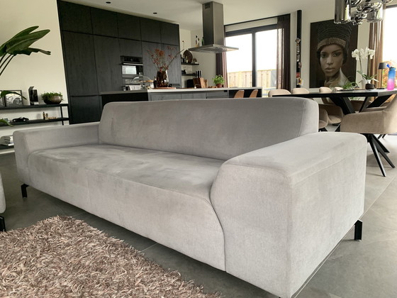 Image 1 of Light Gray Montel Sofa With Hocker