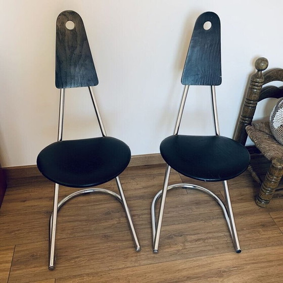 Image 1 of Pair of vintage cantilever chairs
