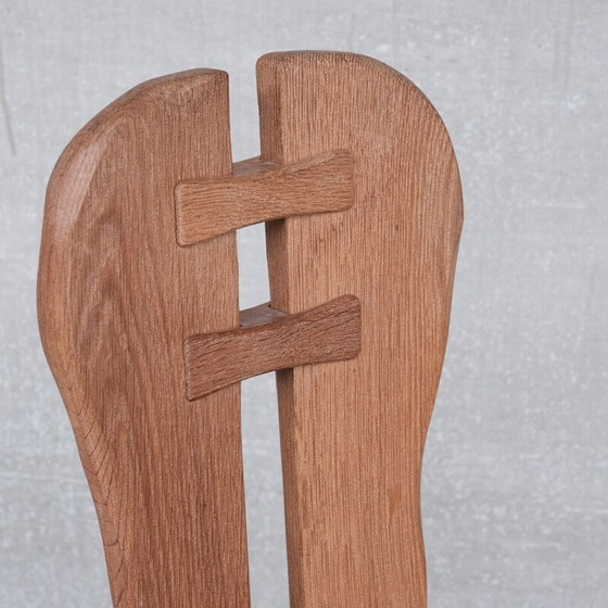 Image 1 of Vintage brutalist oak chair by De Puydt, Belgium 1970