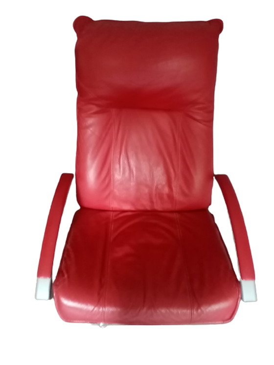 Image 1 of Red Kebe designer chair leather leather