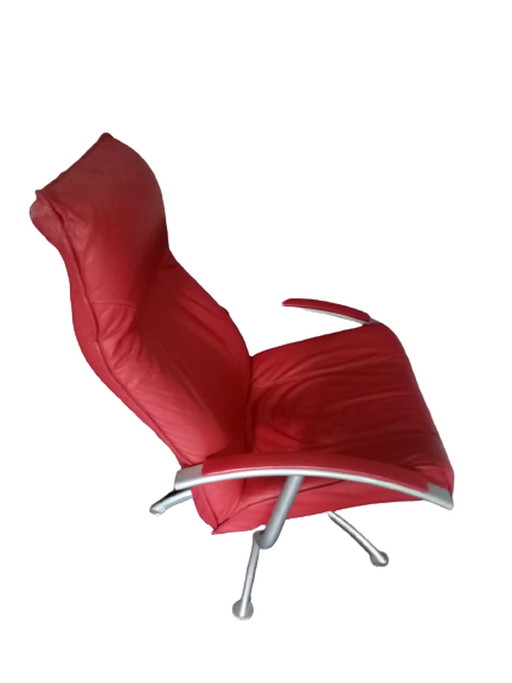 Red Kebe designer chair leather leather