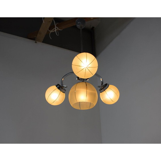 Image 1 of Lampadario cromato Art Déco vintage, 1940