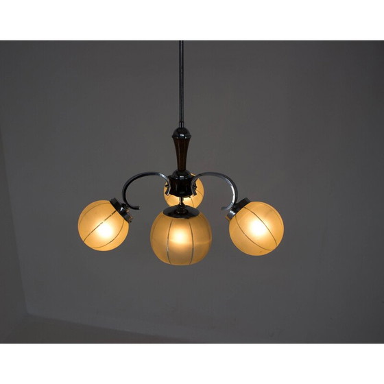 Image 1 of Lampadario cromato Art Déco vintage, 1940