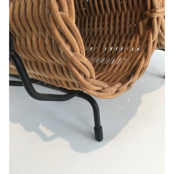 Image 1 of Portabottiglie vintage in rattan, anni '70