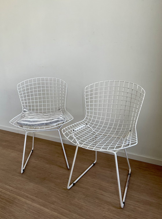 Image 1 of 2x Knoll Harry Bertoia chaise blanche