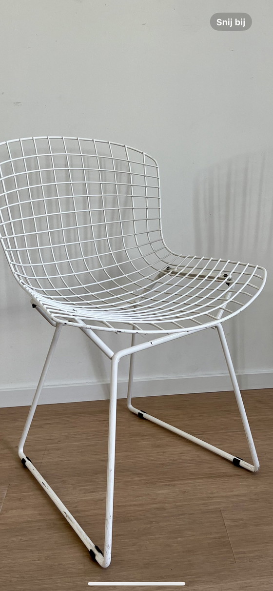 Image 1 of 2x Knoll Harry Bertoia white chair