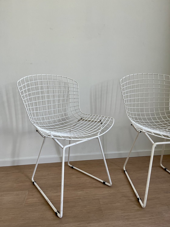 Image 1 of 2x Knoll Harry Bertoia chaise blanche