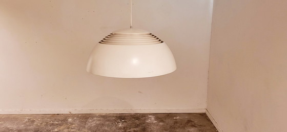 Image 1 of  Midcentury Danish AJ Royal 500 pendant lamp in white by Arne Jacobsen for Louis Poulsen, 1960s