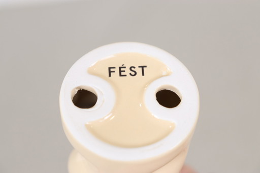 Fest Booly small twister candle holder yellow