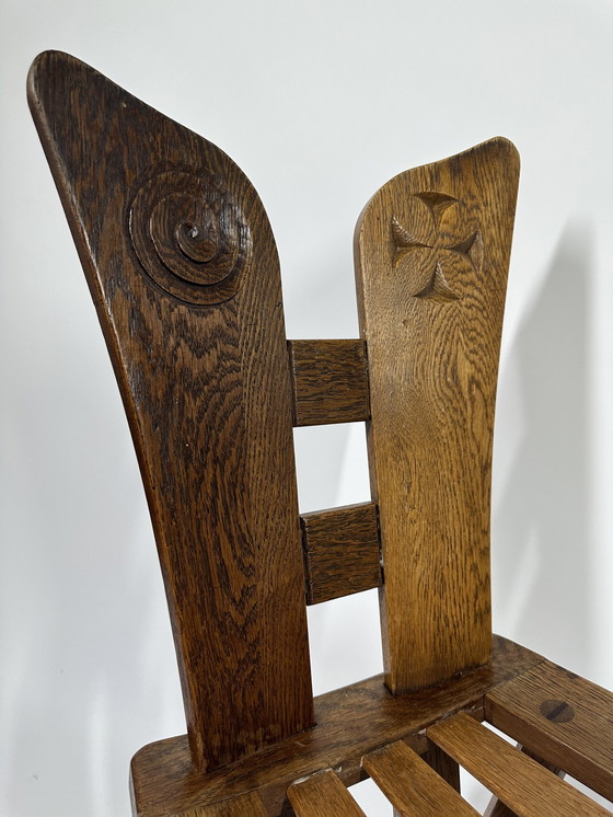 Image 1 of 1960S Brutalist Oak Dining Chairs