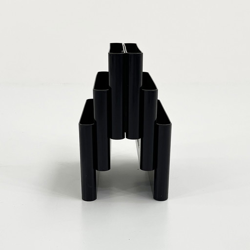 Black Magazine Rack By Giotto Stoppino For Kartell, 1970S