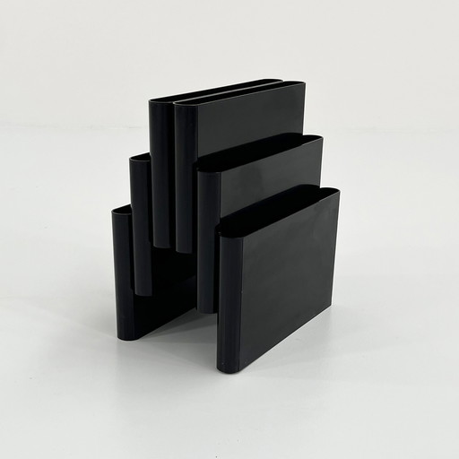 Black Magazine Rack By Giotto Stoppino For Kartell, 1970S