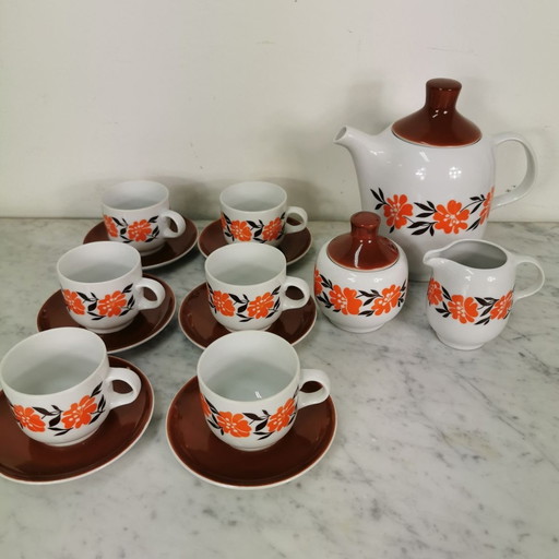 Vintage, Coffee Service 9 Piece, Cups And Saucers Dinnerware