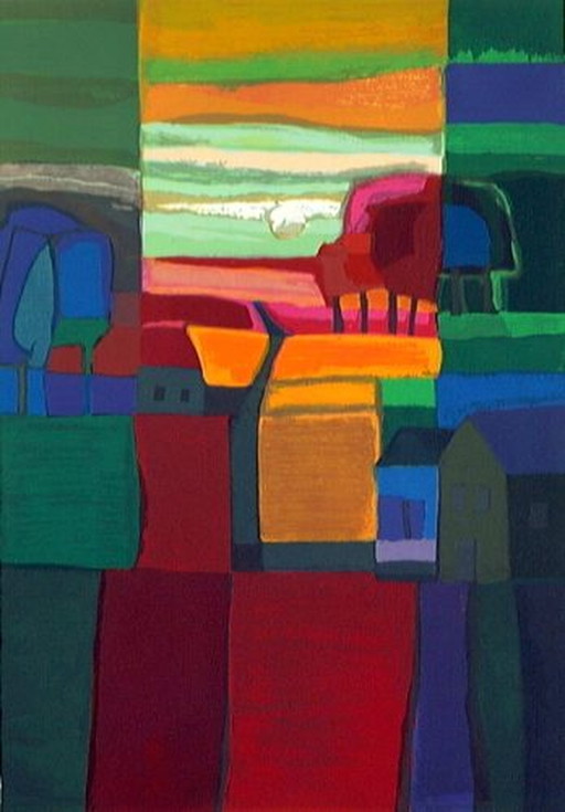 Ton Schulten - Autumn I – lithos zeefdrukken, Paper, Abstract