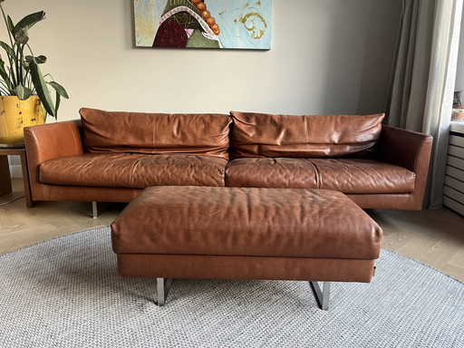 Montis Axel, Rancho Leather 248 Cm With Pouf 93X46Cm