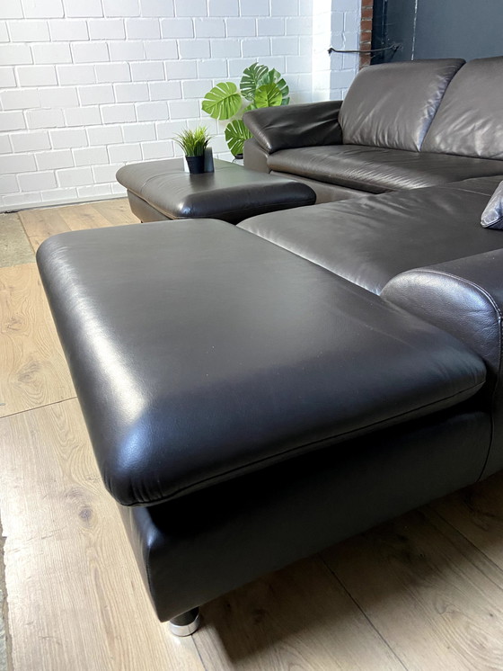 Image 1 of Leather sofa Loop Willi Schillig with stool