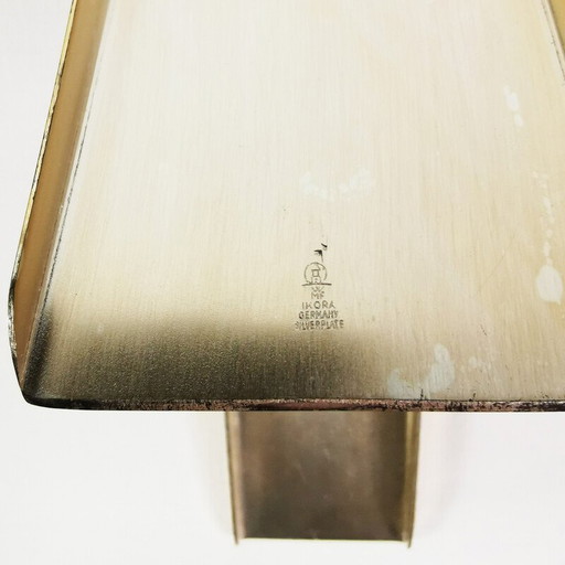 Vintage silver plated metal candlestick by Kurt Radke for Wmf, Germany 1960