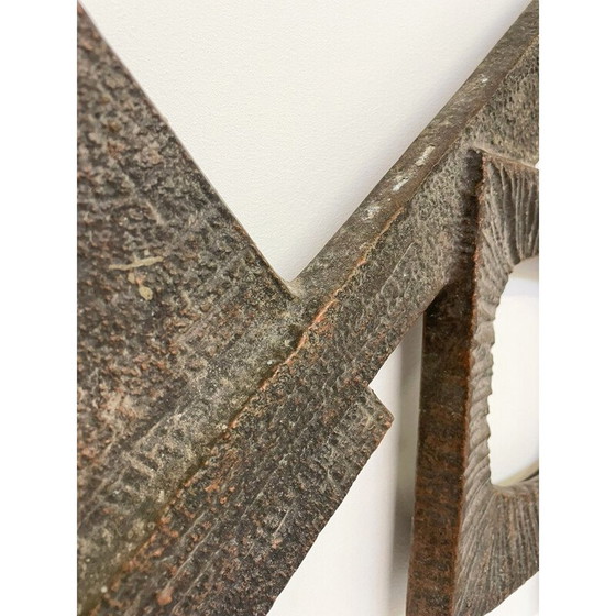 Image 1 of Mid-century Brutalist wall sculpture