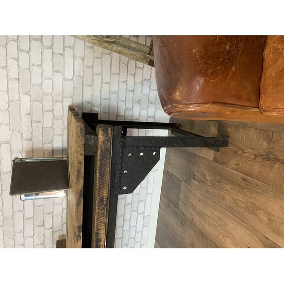 Image 1 of Vintage industrial console in wood and metal
