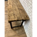 Consolle industriale vintage in legno e metallo