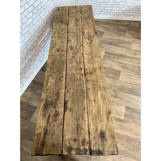Image 1 of Vintage industrial console in wood and metal