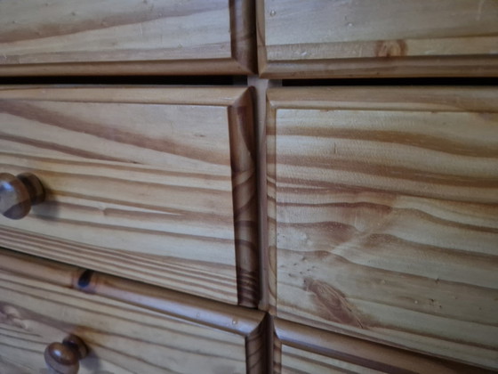 Image 1 of Vintage Pine Apothecary Cabinet Dresser