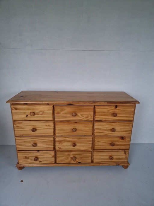 Vintage Pine Apothecary Cabinet Dresser