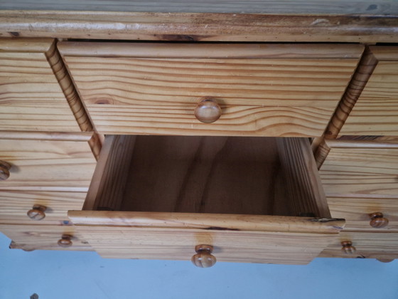 Image 1 of Vintage Pine Apothecary Cabinet Dresser