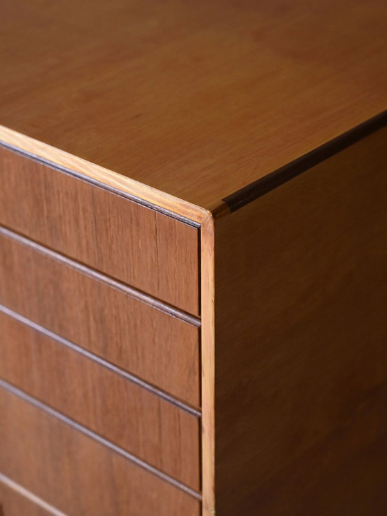 Image 1 of 1960S Nordic Teak Sideboard With Oak Legs, Vintage Scandinavian Credenza