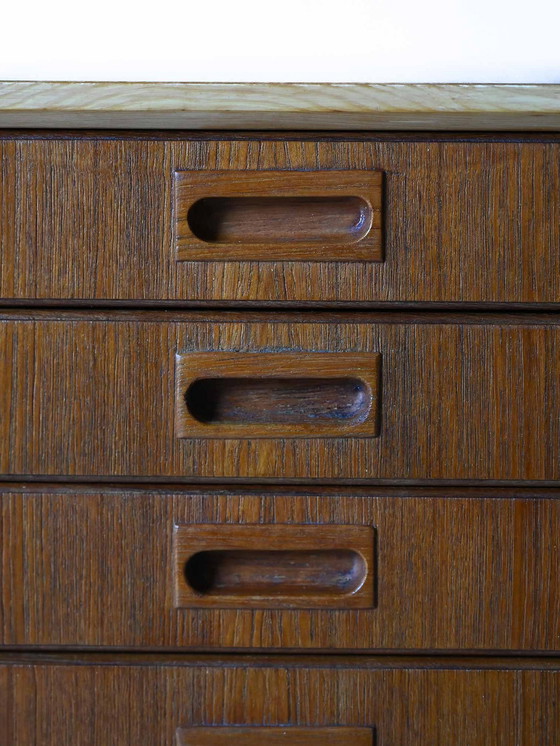 Image 1 of 1960S Nordic Teak Sideboard With Oak Legs, Vintage Scandinavian Credenza